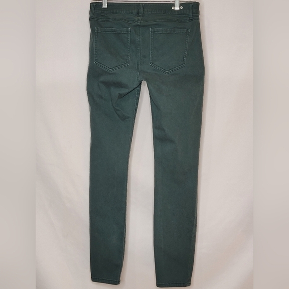 CAbi Hunter Green Zip Skinny Moto Stretch Denim Jeans #3388 - Size 4 - Picture 4 of 11